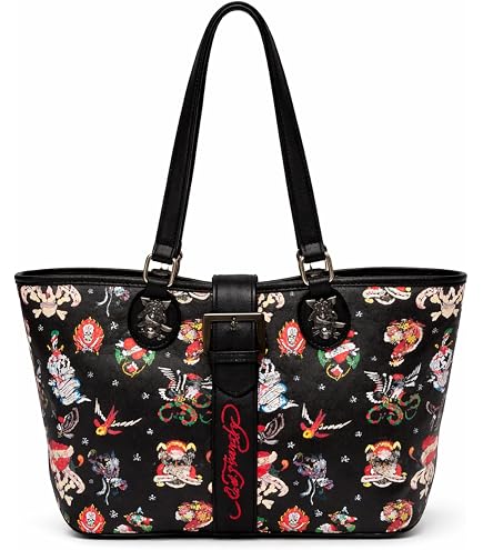Amazon.com: ED HARDY Honor Skull Small Tote Bag, Rhinestone